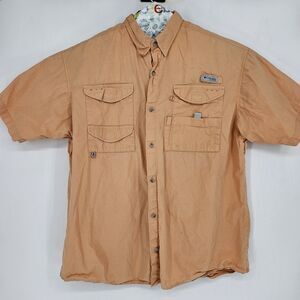 Columbia Bonehead Shirt Mens XL Fishing Outdoors Vented PFG Short Sleeve Pockets